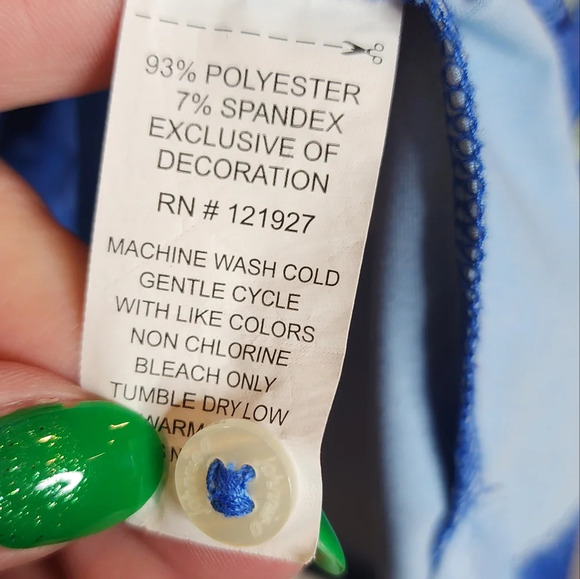 Johnnie-O Luau Prep-Formance Blue Short Sleeve Polo Shirt. Size medium - Picture 10 of 16